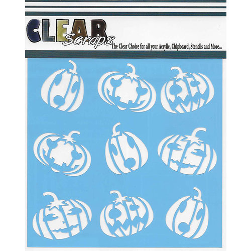 Clear Scrap Jack O Lanterns Stencil