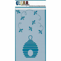 Clear Scraps - Mascils - 5 x 9 Layering Masking Stencil - Bee Hives