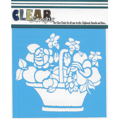 Clear Scraps - Mascils - 6 x 6 Masking Stencil - Mixed Basket