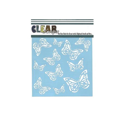 Clear Scraps - Mascils - 6 x 6 Masking Stencil - Monarch Butterfly