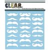 Clear Scraps - Mascils - 12 x 12 Masking Stencil - Mustaches
