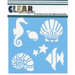 Clear Scraps - Mascils - 6 x 6 Masking Stencil - Ocean Friends