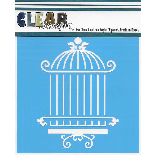 Clear Scraps - Mascils - 12 x 12 Masking Stencil - Oriental Cage