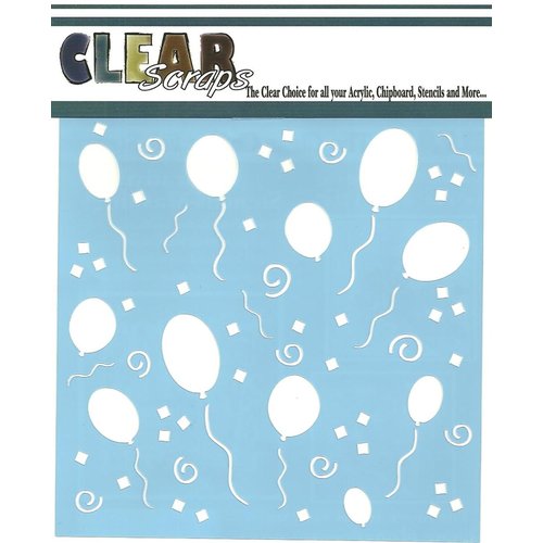 Clear Scraps - Mascils - 12 x 12 Masking Stencil - Party