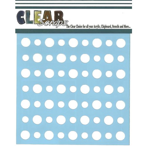 Clear Scraps - Mascils - 12 x 12 Masking Stencil - Polka Dots