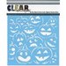 Clear Scraps - Mascils - Halloween - 12 x 12 Masking Stencil - Pumpkin Faces