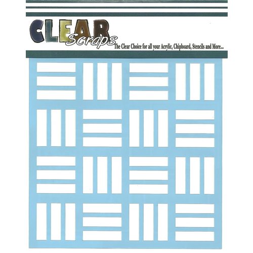 Clear Scraps - Mascils - 12 x 12 Masking Stencil - Retro Blocks