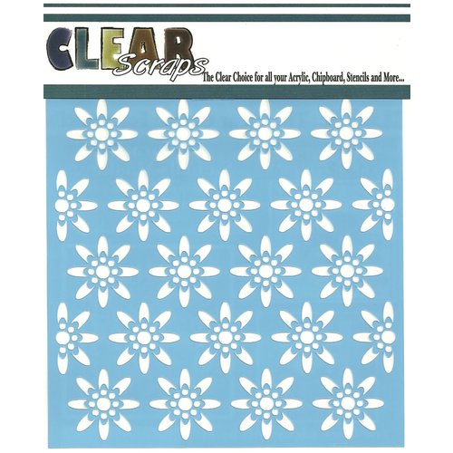 Clear Scraps - Mascils - 12 x 12 Masking Stencil - Seamless Floral 1