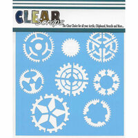 Clear Scraps - Mascils - 6 x 6 Masking Stencil - Sprockets Gears