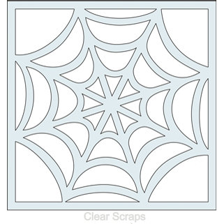 Clear Scraps - Mascils - 12 x 12 Masking Stencil - Spider Web