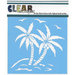 Clear Scraps - Mascils - 12 x 12 Masking Stencil - Summer Palm Trees