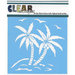 Clear Scraps - Mascils - 6 x 6 Masking Stencil - Summer Palm Trees