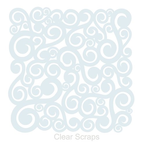 Clear Scraps - Mascils - 12 x 12 Masking Stencil - Swirls