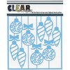Clear Scraps - Mascils - Christmas - 6 x 6 Masking Stencil - Swirl X-mas Bulbs