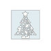 Clear Scraps - Mascils - 6 x 6 Masking Stencil - Swirl Christmas Tree