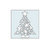 Clear Scraps - Mascils - 6 x 6 Masking Stencil - Swirl Christmas Tree