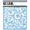 Clear Scraps - Mascils - 12 x 12 Masking Stencil - Twinkle Star Flourishes