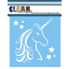 Clear Scraps - Mascils - 12 x 12 Masking Stencil - Unicorn