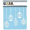 Clear Scraps - Mascils - Christmas - 12 x 12 Masking Stencil - Xmas Bulbs