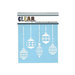 Clear Scraps - Mascils - Christmas - 6 x 6 Masking Stencil - Xmas Bulbs