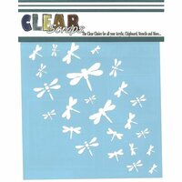 Clear Scraps - Mascils - 12 x 12 Masking Stencil - Dragonfly Wall