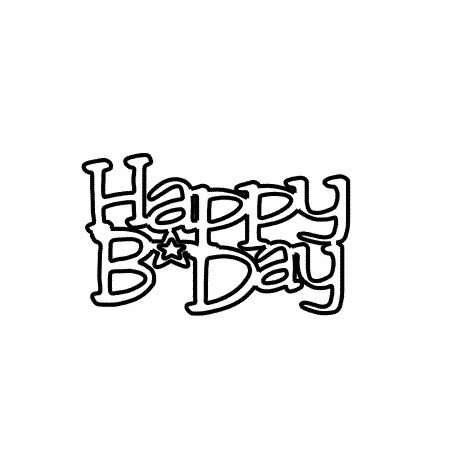 Clear Scraps - Expressions - Clear Titles - Small - Happy B Day