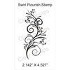 Clear Scraps - Cling Mounted Rubber Stamp - Swirl Flourish