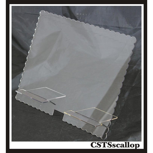 Clear Scraps - Acrylic Tablet Stand - Scallop