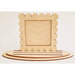 Clear Scraps - 3D Frameables Collection - Birch Base - Scallop Frame