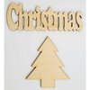 Clear Scraps - 3D Frameables Collection - Birch Wood Laser Cut - Christmas Word and Christmas Tree