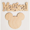 Clear Scraps - 3D Frameables Collection - Birch Wood Laser Cut - Magical Word and Mouse Head