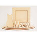 Clear Scraps - 3D Frameables Collection - Birch Wood Laser Cut - Meow Word and Cat