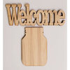 Clear Scraps - 3D Frameables Collection - Birch Wood Laser Cut - Welcome Word and Mason Jar