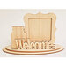 Clear Scraps - 3D Frameables Collection - Birch Wood Laser Cut - Welcome Word and Mason Jar