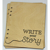 Clear Scraps - Birch Wood Laser Cut Album Covers - 6 x 8 - Write Your Story