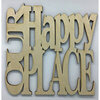 Clear Scraps - Birch Wood Laser Cutout Quotes - Our Happy Place