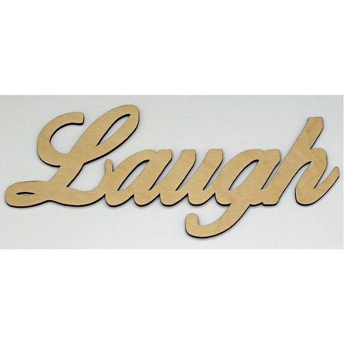 Clear Scraps - Wood Words - Scripted - Laugh