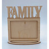 Clear Scraps - Wooden Desk Top Word Frames - Family