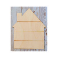 Clear Scraps - Shiplap Laser Cut Shapes - House - Small