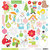 Chickaniddy Crafts - Jolly Good Collection - Christmas - 12 x 12 Cardstock Stickers
