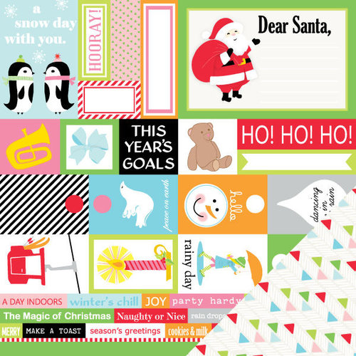 Chickaniddy Crafts - Jolly Good Collection - Christmas - 12 x 12 Double Sided Paper - Tis The Season
