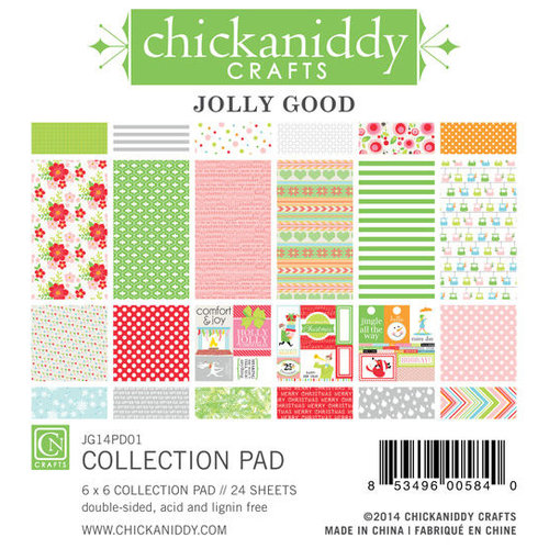 Chickaniddy Crafts - Jolly Good Collection - Christmas - 6 x 6 Paper Pad