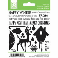 Chickaniddy Crafts - Jolly Good Collection - Christmas - Clear Acrylic Stamps - Mini Illustrated