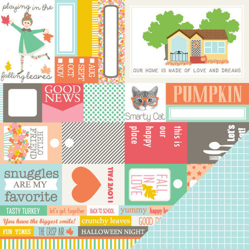 Chickaniddy Crafts - Scrumptious Collection - 12 x 12 Double Sided Paper - Home Sweet Home