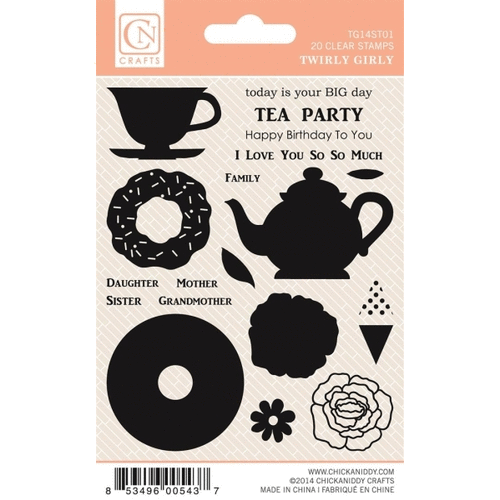 Chickaniddy Crafts - Twirly Girly Collection - Clear Acrylic Stamps