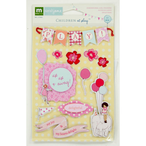 Colorbok - Making Memories - Sarah Jane Collection - 3 Dimensional Stickers with Epoxy Accents - Girl