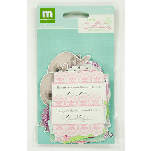 Colorbok - Making Memories - Modern Millinery Collection - Die Cut Cardstock Pieces with Glitter Accents