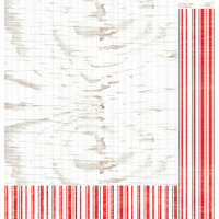Colorbok - TPC Studio - Woodland Winter Collection - 12 x 12 Double Sided Paper with Varnish Accents - Berry Stripe