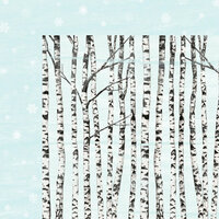 Colorbok - TPC Studio - Woodland Winter Collection - 12 x 12 Double Sided Paper with Varnish Accents - Falling Snow