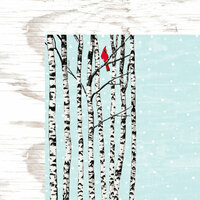 Colorbok - TPC Studio - Woodland Winter Collection - 12 x 12 Double Sided Paper with Varnish Accents - Cardinal